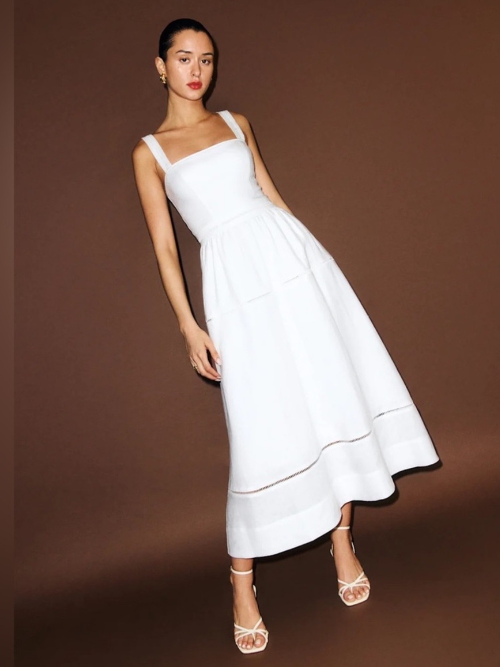 NWT Reformation Everett Linen Dress Size 2P